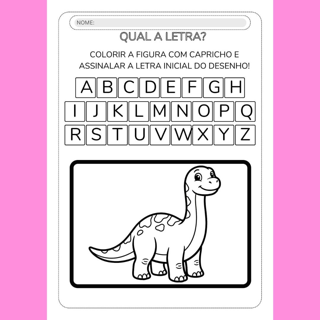 Atividade Alfabeto – Qual é a Letra?