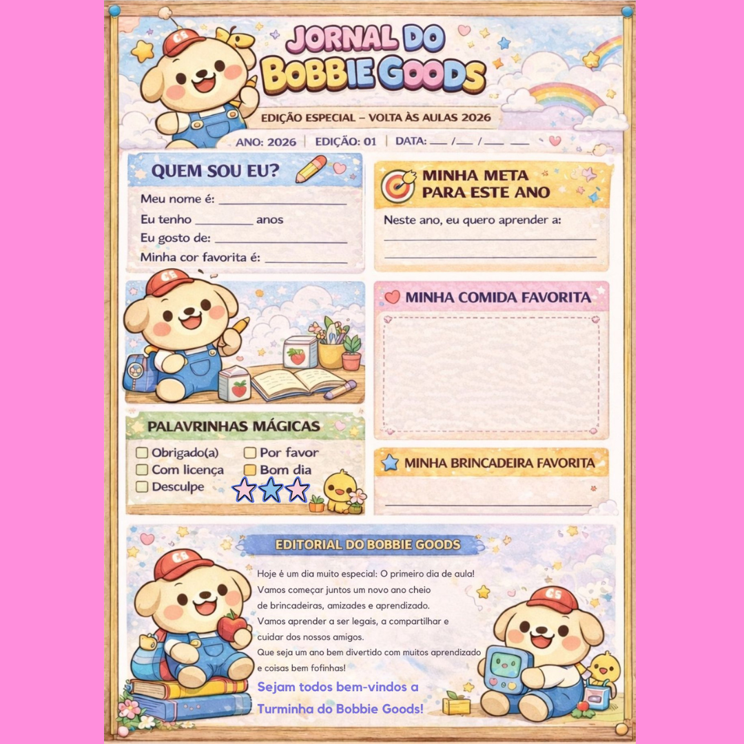 Jornal do Bobbie Goods – Volta às Aulas 2026 | PDF Imprimível