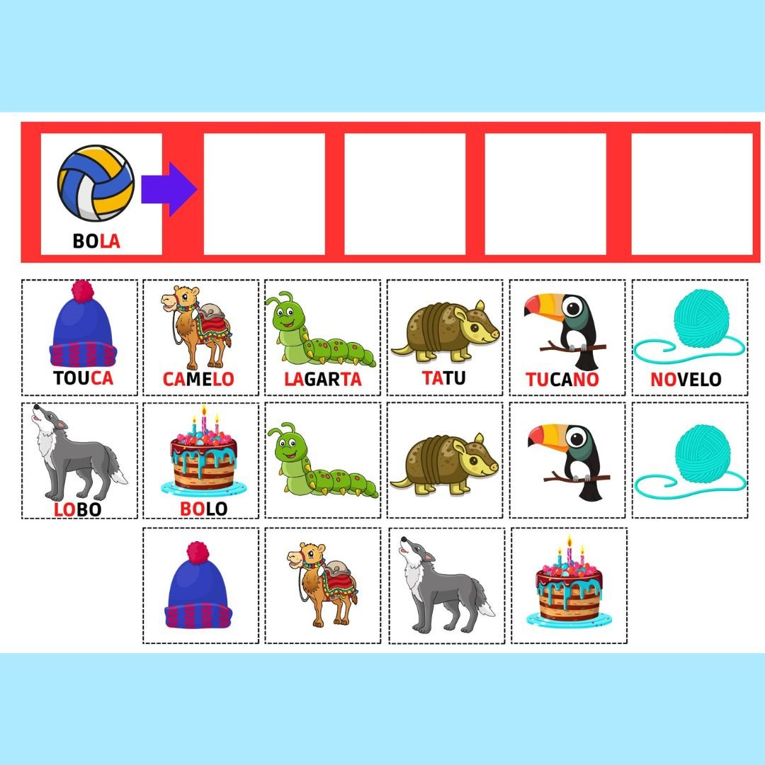 Jogo Pedagógico — Puxa-Puxa Silábico