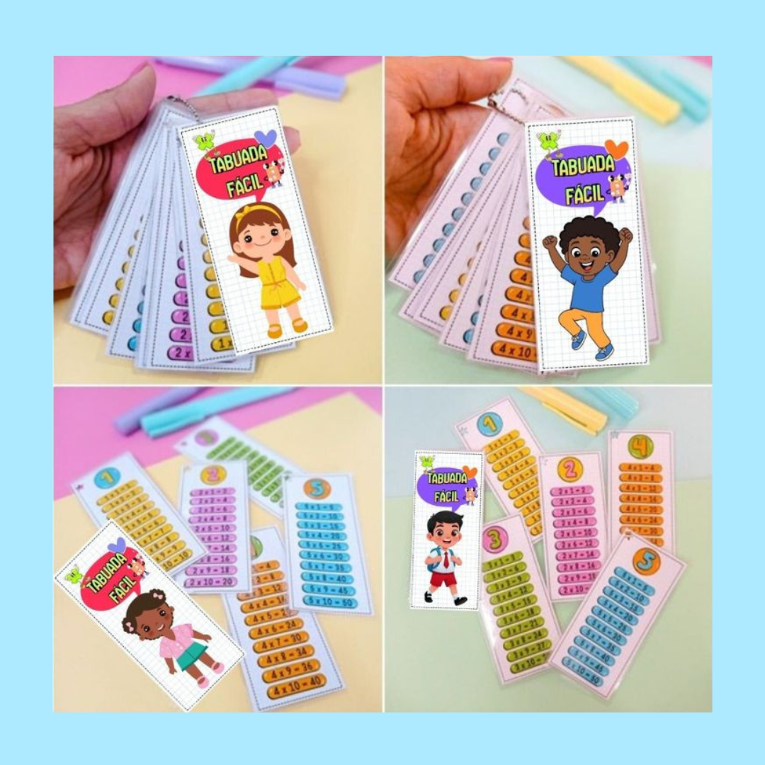 Chaveiro Tabuada Fácil – Adição
