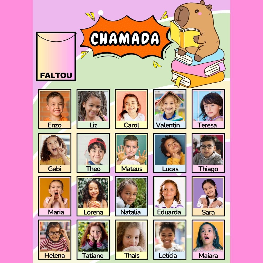 Chamadinha - Tema Capivara 2x2