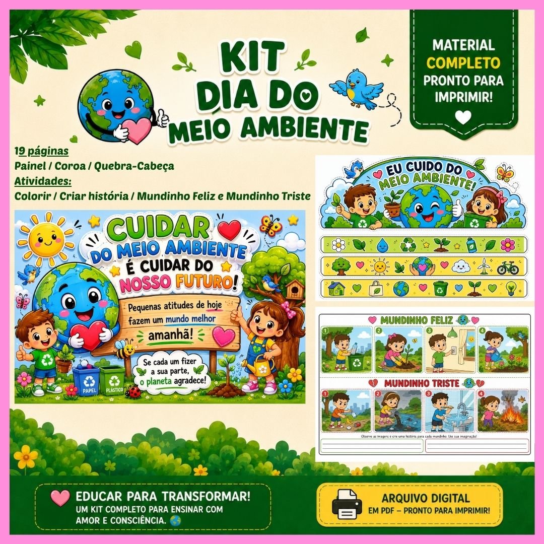 🌎 KIT DIA DO MEIO AMBIENTE 🌱