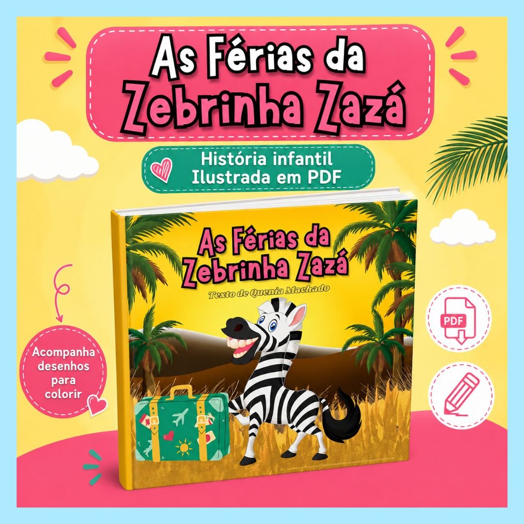 História Ilustrada em PDF – As Férias da Zebrinha Zazá