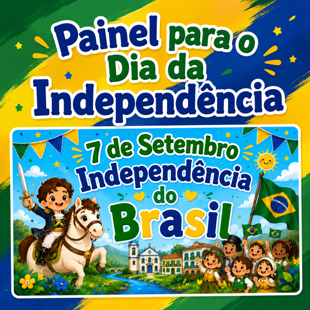 🇧🇷 Painel Colorido – Independência do Brasil | 7 de Setembro