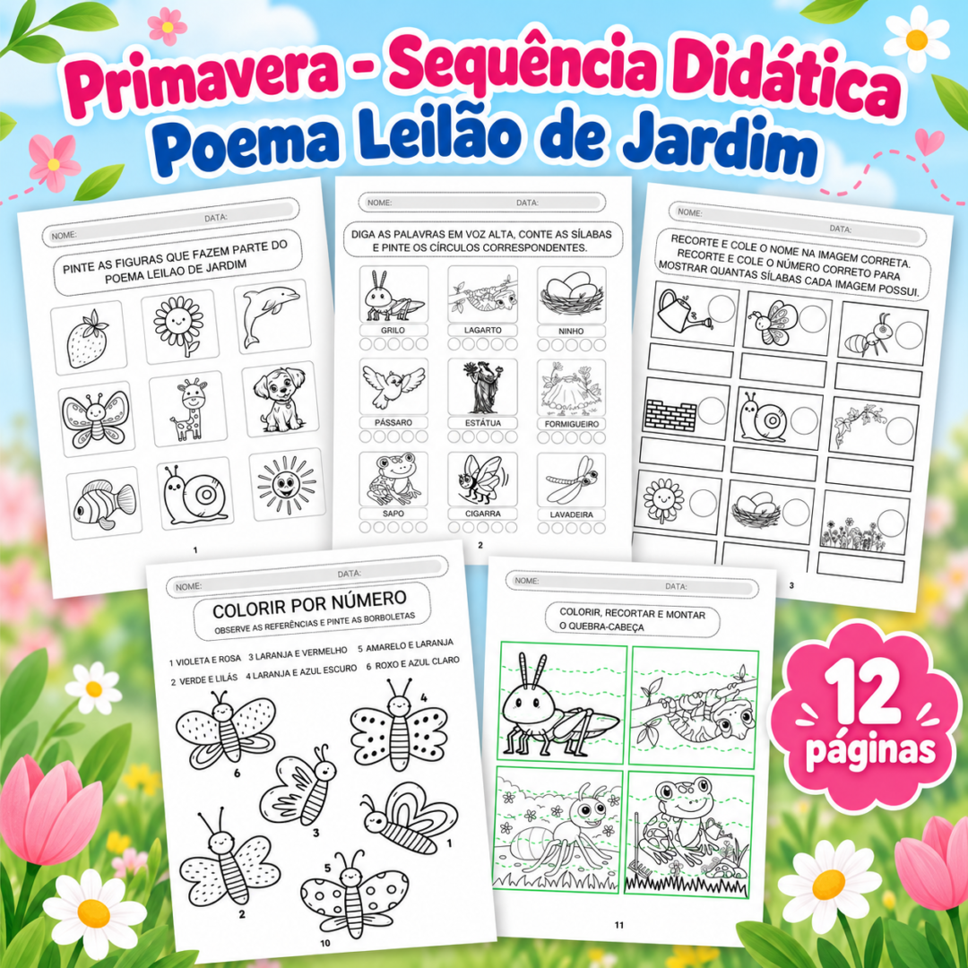 Primavera - Sequência Didática – Poema “Leilão de Jardim”