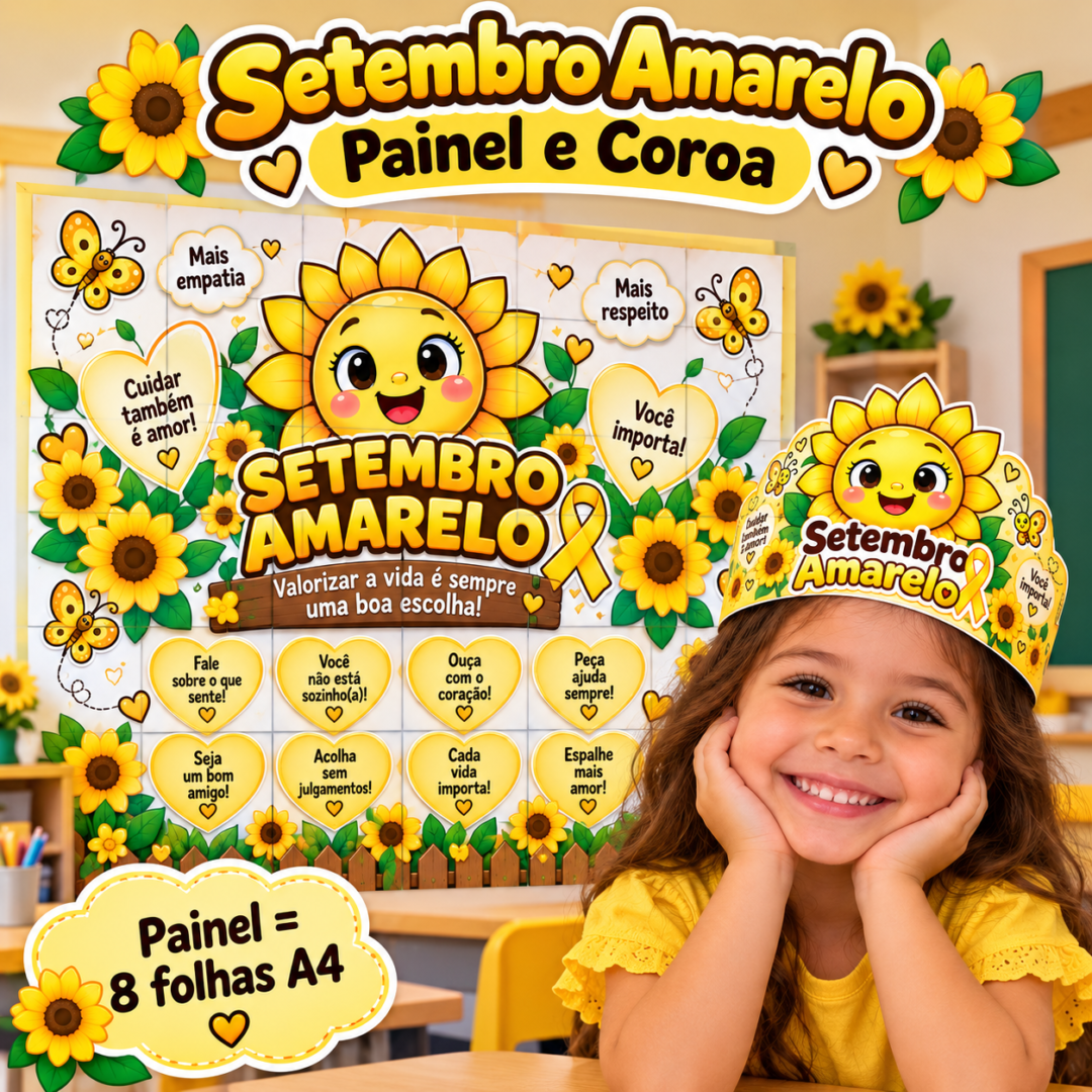 Coroa Setembro Amarelo + Painel Interativo